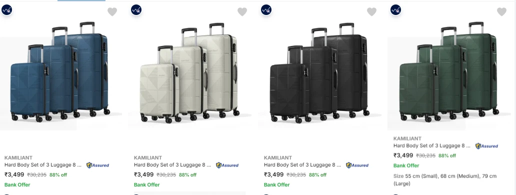 Kamilliant Suitcases upto 88% Discount