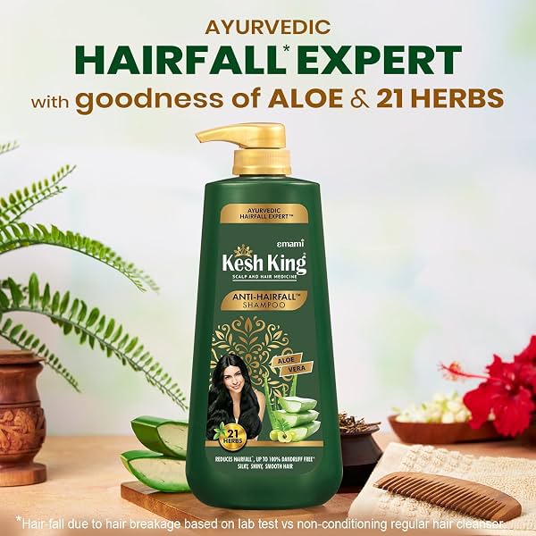 Kesh King Ayurvedic Anti-Hairfall Shampoo | Reduces hairfall | 21 Ayurvedic herbs | No Paraben & No Silicon | Enriched w