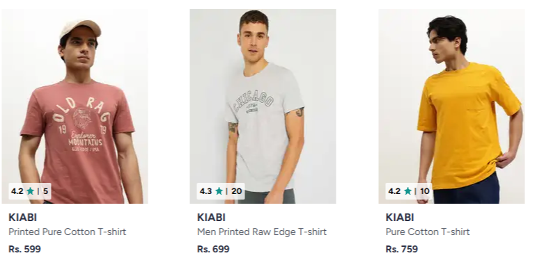 Kiabi Tshirts at minimum 80% Discount
