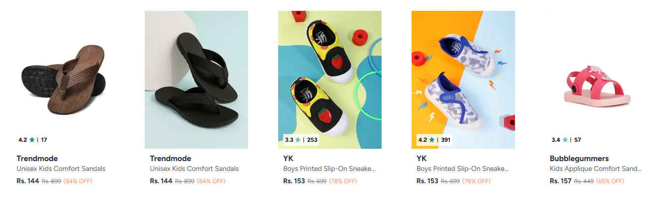Kid's Footwear Starting at @ ₹144