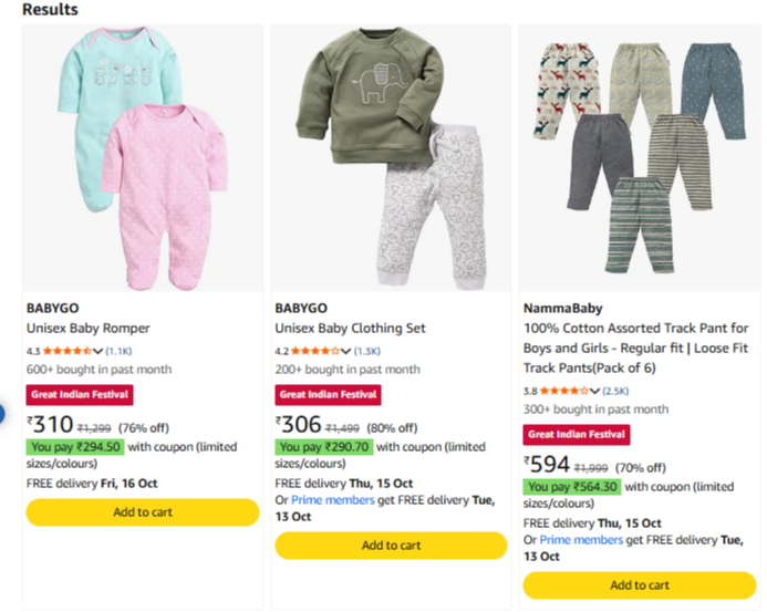 Kids Clothing upto 90% Off at up to 81% Discount