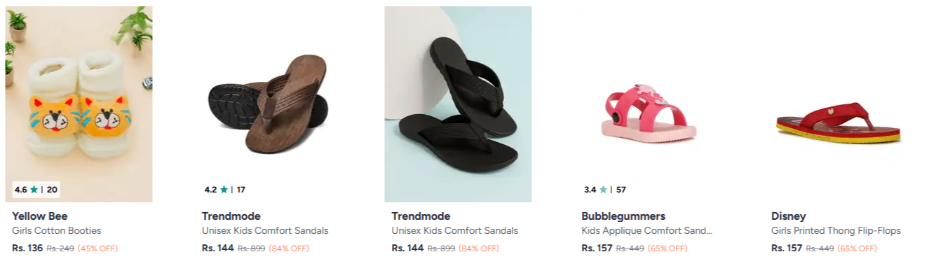 Kids Footwear Starting at @ ₹136