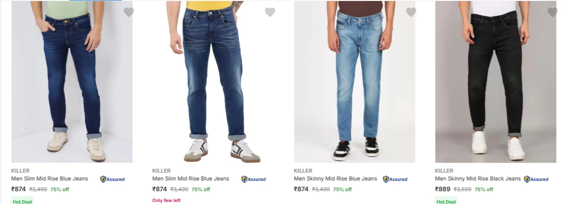 Killer Men Jeans Starting @ ₹830