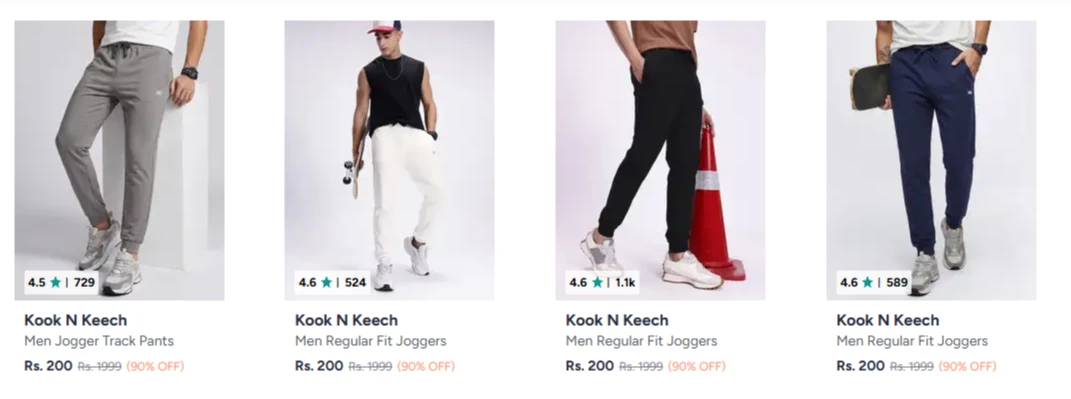 Kook N Keech Men's Track Pants upto 90% Discount