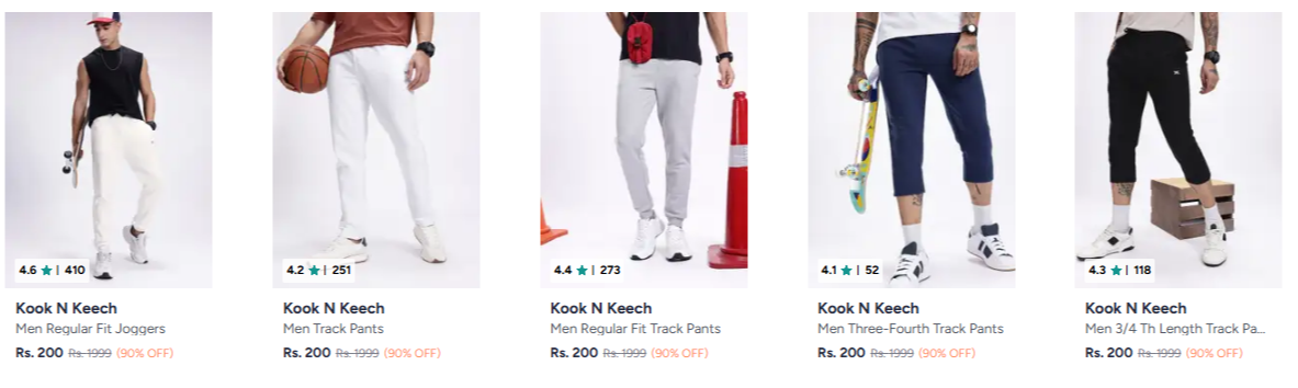 Kook N Keech Track Pants at minimum 68% Discount