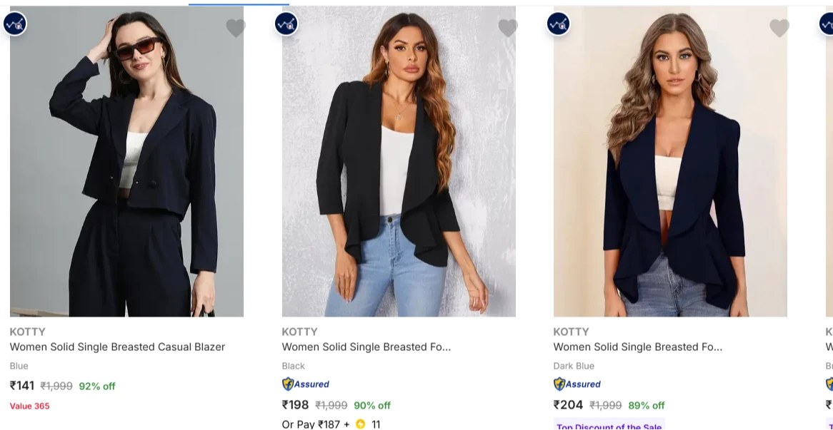 Kotty Women's Blazer at minimum 92% Discount