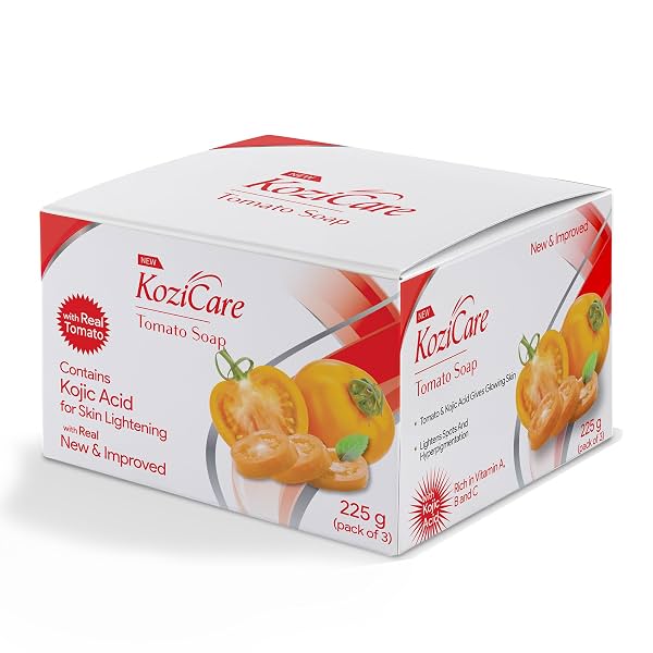 Kozicare Kojic Acid and Glutathione Tomato Soap Pack of 3