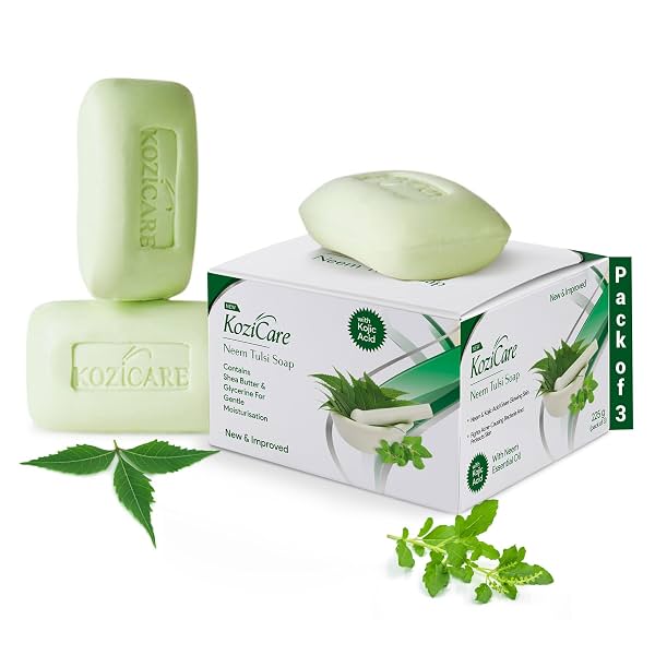 Kozicare Neem Tulsi Soap with Kojic Acid Pack of 3