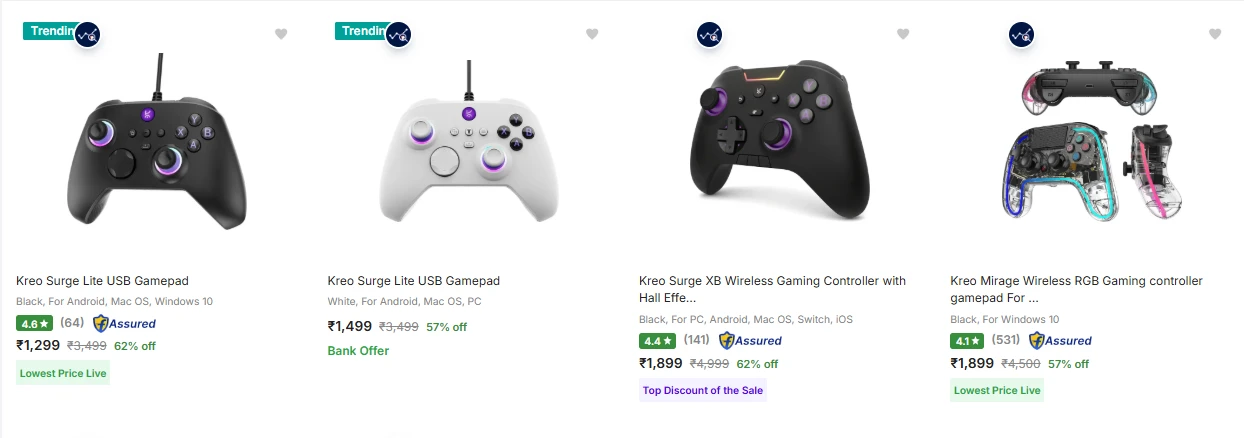 Kreo Gaming at minimum 57% Discount