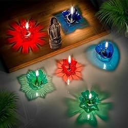 LA Villa Homes Magical Reflection Diya | Unique Transparent Light Reflecting