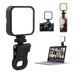 LED Video Light Clip On 49 Beads Adjustable Brightness for Phone Camera