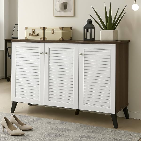 LERIMO 3-Door Engineered Wood Shoe Rack