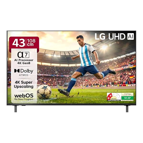LG 108 cm (43 inches) UA73 AI Series 4K Ultra HD