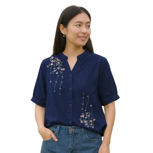 LITZO Shirts for Women - Korean Style Long Sleeve Button Down