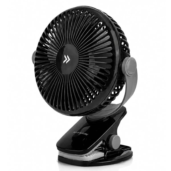 LONGWAY Clipzy Portable Rechargeable Clip Fan with 360° Rotation