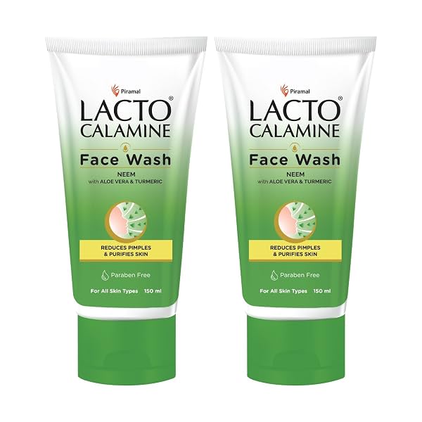 Lacto Calamine Neem Face Wash With Aloe Vera & Turmeric 150ml each- Pack of 2