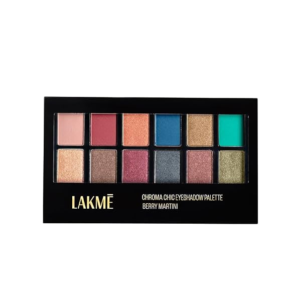 Lakmé Glitterati Chroma Chic Eye Shadow Palette, Highly Pigmented, Shimmery