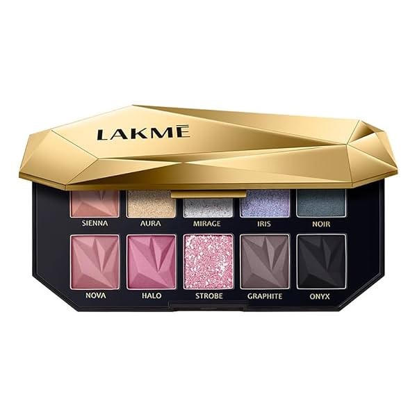 Lakme Be-jewel Multichrome Eyeshadow Palette |10 Rich Shades | Velvety Mattes