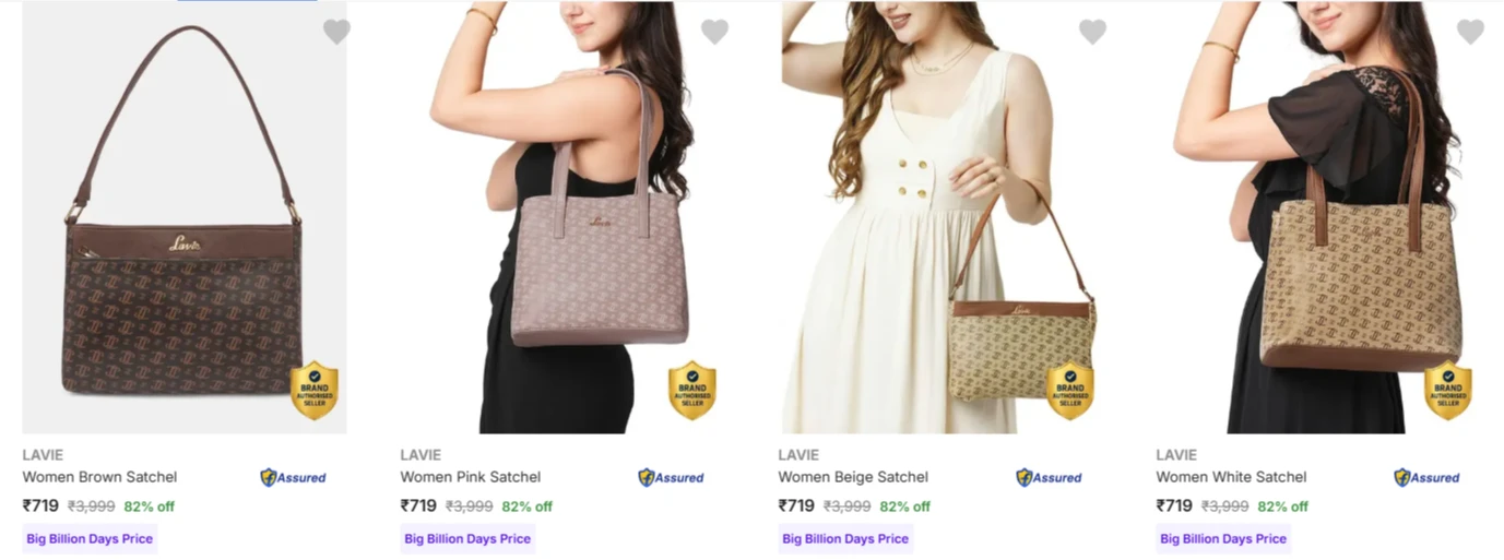 Lavie Handbags at minimum 80% Discount