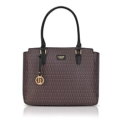 Lavie Luxe Women's Mono Kelly25 Monogram Print Tote Laptop Bag for Women