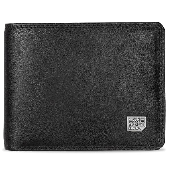Lavie Sport Banker Classic Bi-Fold Wallet for Men|Matte Finish|2 compartments