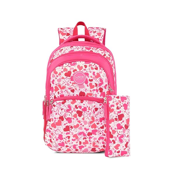 Lavie Sport Heartpop Backpack with Rain Cover (22 Liters)