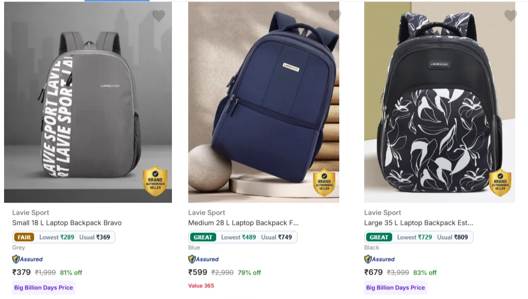 Lavie Sport Laptop Bags at minimum 71% Discount
