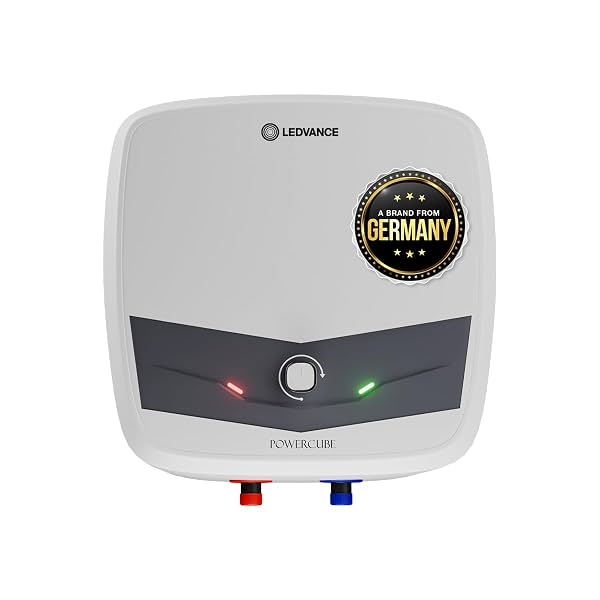 Ledvance Powercube Geyser 15 Ltr | Storage Water Heater for Home and Kitchen