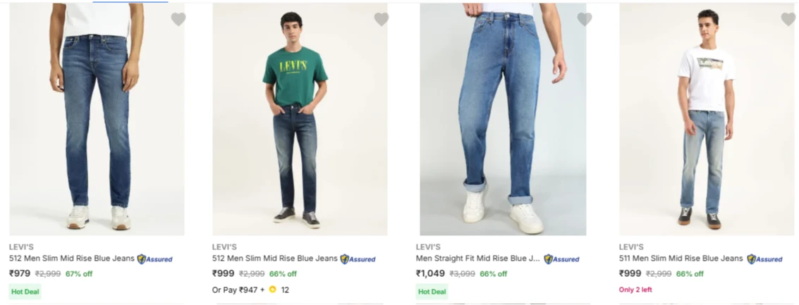Levi'S Men Jeans Starting @ ₹882