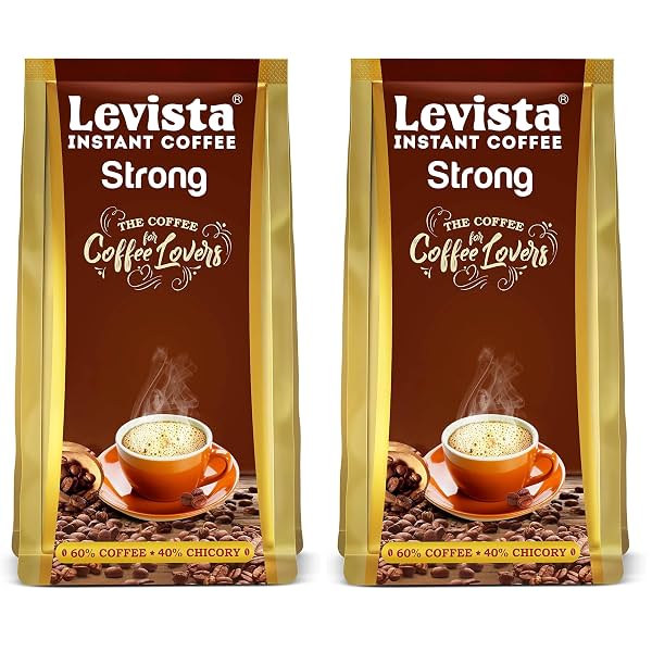 Levista Strong Instant Coffee (200 Gram Pouch) (Pack of 2)