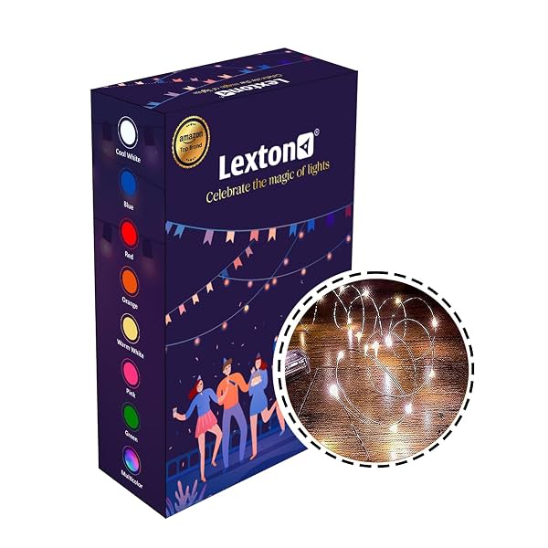 Lexton 5 Meter 50 LEDs Waterproof Copper Wire String Fairy Lights