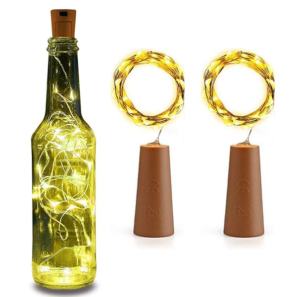 Lexton Wine Bottle Cork Lights – 20 LEDs Copper Wire String Lights