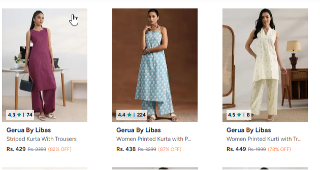 Libas at minimum 71% Discount