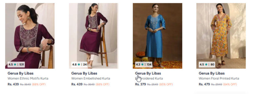 Libas at minimum 79% Discount