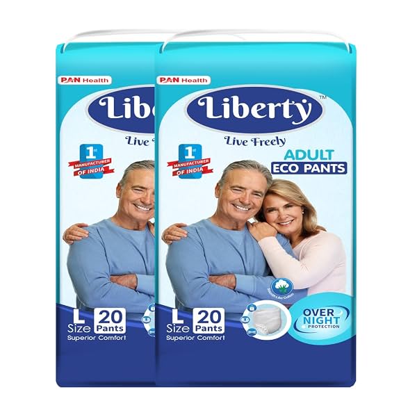 Liberty Eco Adult Diaper Pants Large 40 Count Pack of 2