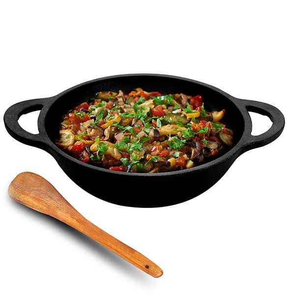 Lifelong Cast Iron Kadhai 24cm (3.3L)