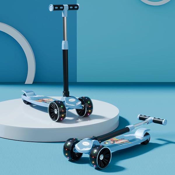 Lifelong Foldable Kids Kick Scooter with LED Wheels & Adjustable Height