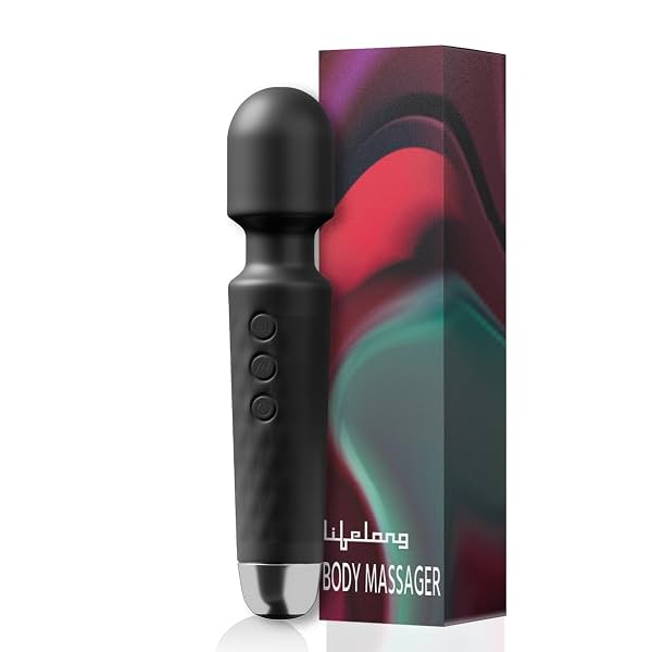 Lifelong Rechargeable Wireless Body Massager Machine with 20 Vibration Modes, 8 Speeds and Water Resistant | Massager Ma