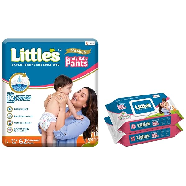 Little's Large Baby Diapers and Wipes Combo