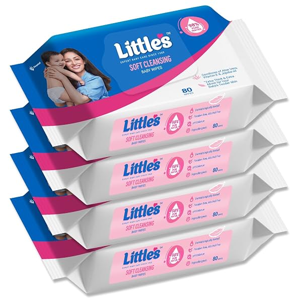 Little's Soft Cleansing Baby Wipes with Aloe Vera, Jojoba Oil and Vitamin E