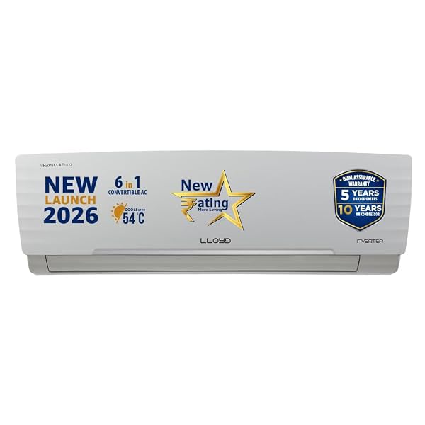 Lloyd 1 Ton 3 Star Inverter Split AC, 2026 New Star Rated