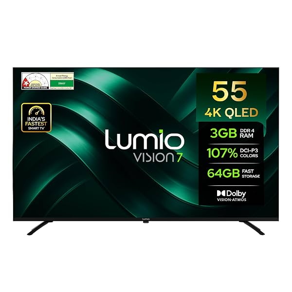 Lumio Vision 7 2026 139 cm (55 inches) 4K Ultra-HD Smart QLED Google TV