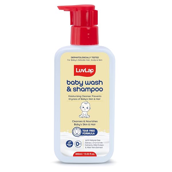 LuvLap Baby Wash & Shampoo -400ml,