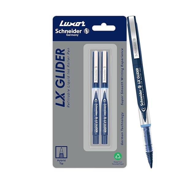 Luxor Schneider LX Glider Liquid Ink Roller Pens Pack of 2