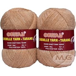 M.G Tarang Knitting Wool Yarn, Soft Fancy Feather Wool Ball Steel Grey 200 gm