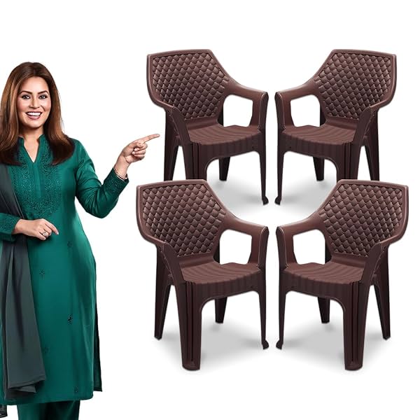 MAHARAJA Plastic Chair Set Pack of 4