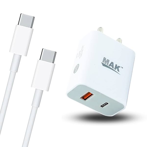 MAK 20W Dual Port Rapid Mobile Charger Adapter with Type-