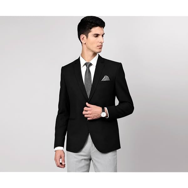MANQ Men's Slim Fit Single Breasted Blazer