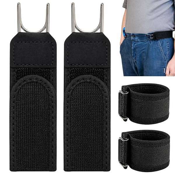 MARSJONE Buckle Free Belt Hook Set of 2, Invisible Elastic Waistband Extender