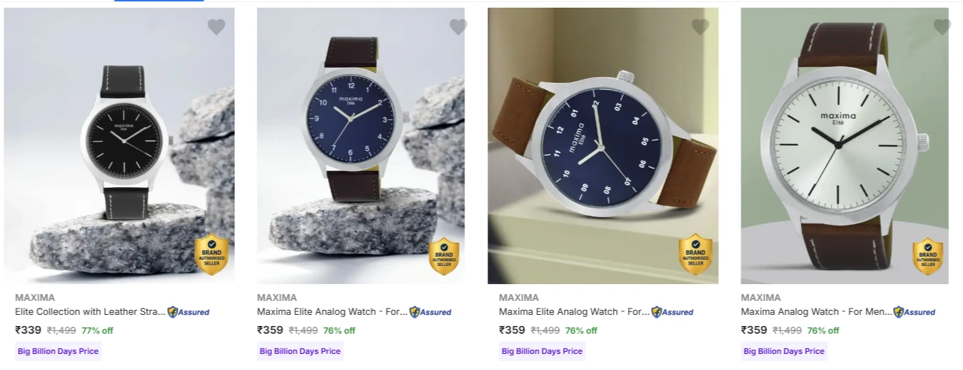 MAXIMA Men's Wrist Watches at minimum 70% Discount